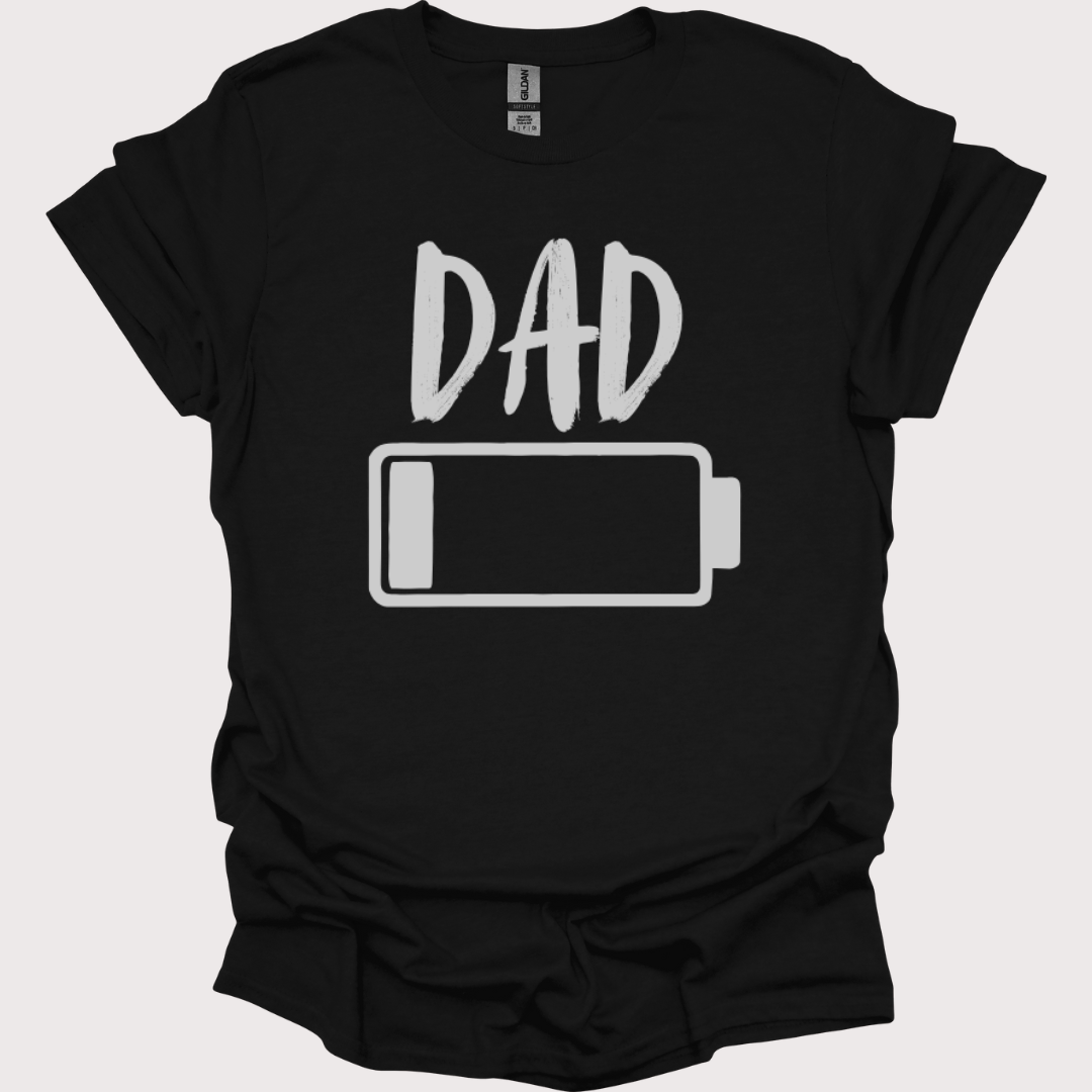 "Dad Mode: Low Battery" Unisex Tee
