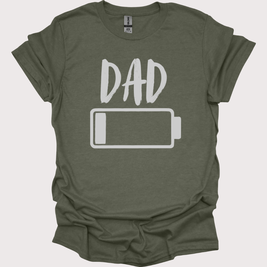 "Dad Mode: Low Battery" Unisex Tee