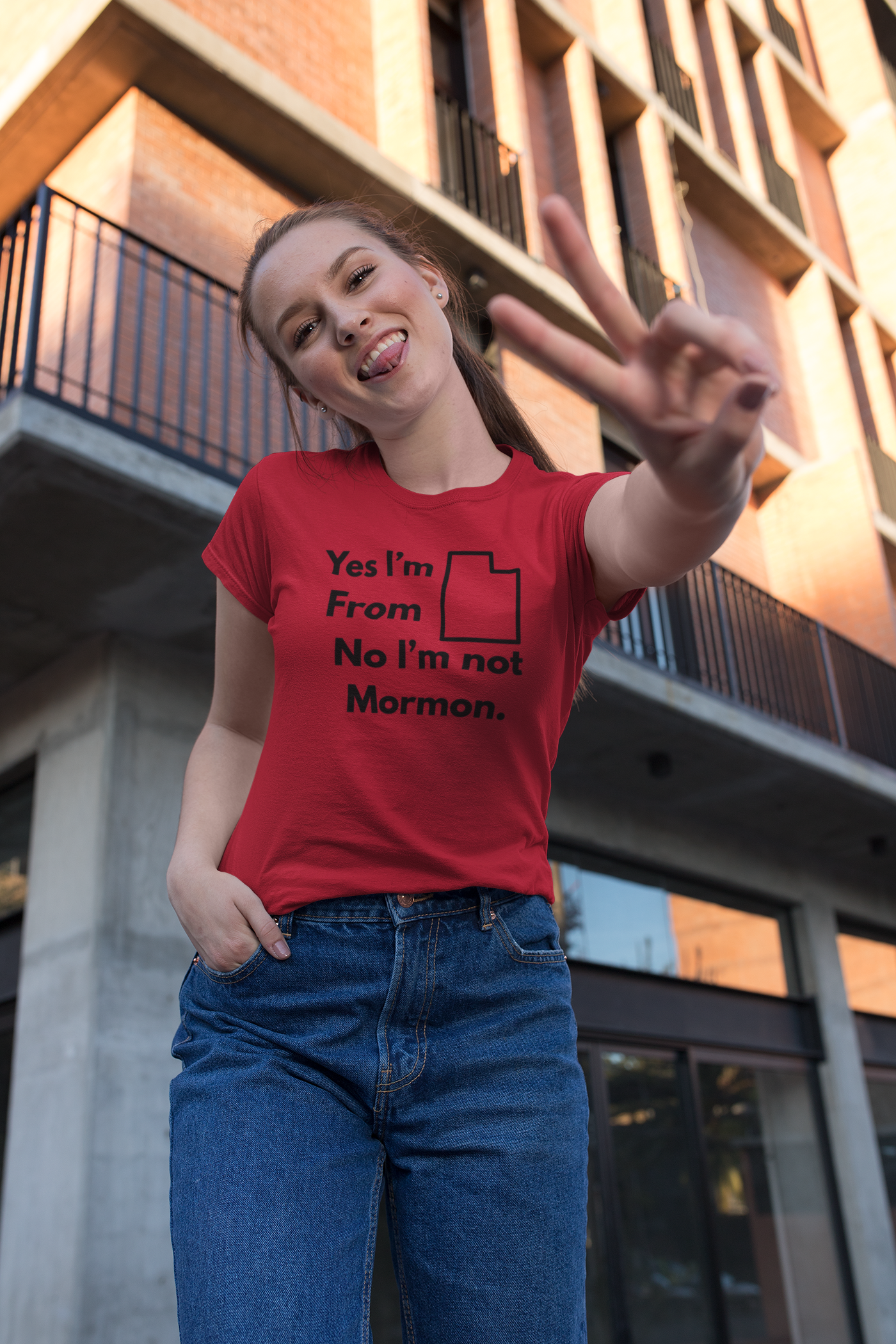 “Yes, Utah. No, Not Mormon” Unisex Tee