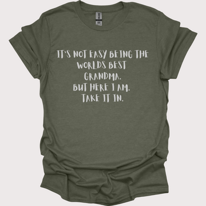 "World's Best Grandma, No Contest" Tee