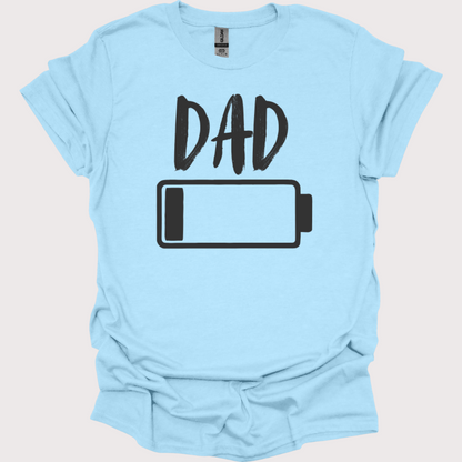 "Dad Mode: Low Battery" Unisex Tee