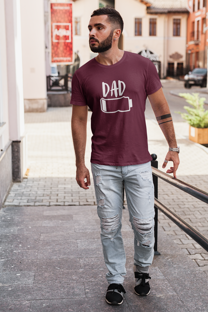 "Dad Mode: Low Battery" Unisex Tee